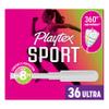 Playtex Sport Tampons Ultra Absorbency, Fragrance-Free - 36ct | Ultra Tampons for Women, Feminine Care, Playtex Tampon with 360 Leak Defense view 1