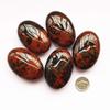 Bacatgem Natural Golden Swan Oval Palm Pocket Healing Crystal Massage Spa Energy Stone,Healing Crystal for Therapy Geometry Chakra Balancing view 3