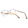 Calabria Designer Round Blue Light Filter Reading Glasses Fundamental Gold 52mm +0.75 view 4
