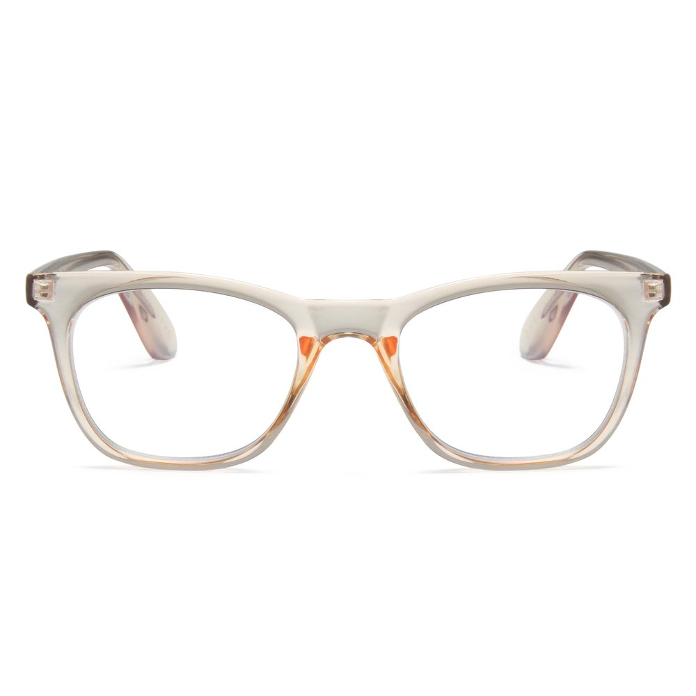 2SeeLife Blue Light Reading Glasses for Men & Women Small-Medium Fit, Sturdy Frame, Spring Hinges, Premium Readers, Peach, +1.50