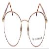 Calabria Designer Round Blue Light Filter Reading Glasses Fundamental Gold 52mm +0.50 view 2