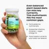 wholier Plant Based Multivitamin Vegan Omega-3 DHA EPA, Vitamin D, B12, Zinc, Vitamin K2, Iron, Iodine, Selenium. 60 Count (30-Day Supply) Glass Bottle view 2