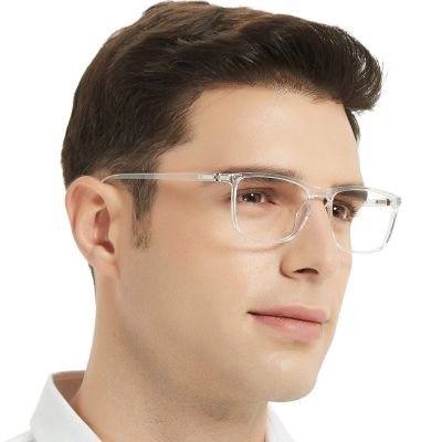OCCI CHIARI Anti Blue Light Reading Glasses Men's Computer Readers 0 1.0 1.5 2.0 2.5 3.0 3.5 4.0 5.0 6.0 (Transparent 1.5