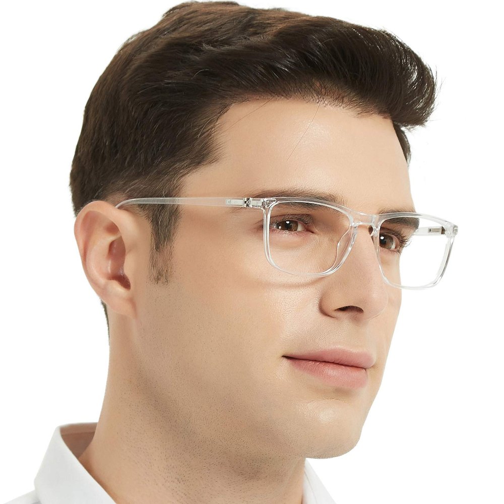 OCCI CHIARI Anti Blue Light Reading Glasses Men's Computer Readers 0 1.0 1.5 2.0 2.5 3.0 3.5 4.0 5.0 6.0 (Transparent 1.5