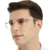 OCCI CHIARI Anti Blue Light Reading Glasses Men's Computer Readers 0 1.0 1.5 2.0 2.5 3.0 3.5 4.0 5.0 6.0 (Transparent 1.5 view 2