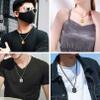 Supcare Diabetic Necklace for Men Gold Stainless Steel Necklace Engraved Necklace Medical Alert Necklace for Men Customizable Necklace view 2