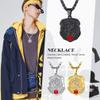Supcare St Michael Necklace for Men Life Alert Necklace Stainless Steel Necklace Medical Id Necklace Personalized Mens Necklace Black view 2