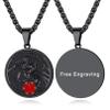 Supcare St Michael Medal Id Necklace Stainless Steel Necklace Medical Alert Necklace for Men Engraved Necklace view 1