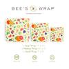Bee's Wrap Beeswax Wraps for Food - Made in USA Reusable & Organic Food Wraps, Sandwich Wrap & Bowl Covers - Eco-Friendly Alternative to Aluminum Foil & Plastic Wrap, Fresh Fruit 3 Pack (S, M, L) view 2