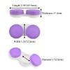 HAHIYO Contact Lens Case Box Holder Diameter 25mm Durable Leakproof Light Convenient Left/Right Eyes Contact Lens Container Soak Storage Kit for Storing Small Items Travel Purple 5 Pack view 2