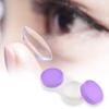 HAHIYO Contact Lens Case Box Holder Diameter 25mm Durable Leakproof Light Convenient Left/Right Eyes Contact Lens Container Soak Storage Kit for Storing Small Items Travel Purple 5 Pack view 3