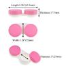 HAHIYO Contact Lens Case Box Holder Diameter 25mm Durable Leakproof Light Convenient Left/Right Eyes Contact Lens Container Soak Storage Kit for Storing Small Items Travel Pink 5 Pack view 2