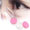 HAHIYO Contact Lens Case Box Holder Diameter 25mm Durable Leakproof Light Convenient Left/Right Eyes Contact Lens Container Soak Storage Kit for Storing Small Items Travel Pink 5 Pack view 3