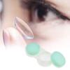 HAHIYO Contact Lens Case Box Holder Diameter 25mm Durable Leakproof Light Convenient Left/Right Eyes Contact Lens Container Soak Storage Kit for Storing Small Items Travel Light Green 5 Pack view 3