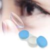 HAHIYO Contact Lens Case Box Holder Diameter 25mm Durable Leakproof Light Convenient Left/Right Eyes Contact Lens Container Soak Storage Kit for Storing Small Items Travel Blue 5 Pack view 3