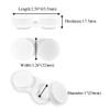 HAHIYO Contact Lens Case Box Holder Diameter 25mm Durable Leakproof Light Convenient Left/Right Eyes Contact Lens Container Soak Storage Kit for Storing Small Items Travel White 5 Pack view 2