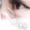 HAHIYO Contact Lens Case Box Holder Diameter 25mm Durable Leakproof Light Convenient Left/Right Eyes Contact Lens Container Soak Storage Kit for Storing Small Items Travel White 5 Pack view 3