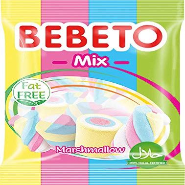 Bebeto Mix Marshmallows 9.7 oz, Halal Soft & Fluffy Candy  by Kervan