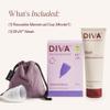 Diva Cup & Diva Wash Combo Pack - Medical Grade Silicone Cup for Period Care - Reusable Menstrual Cup - Cleaner for Period Cup - Cup Model 1 (for Medium to Heavy Flow) view 2