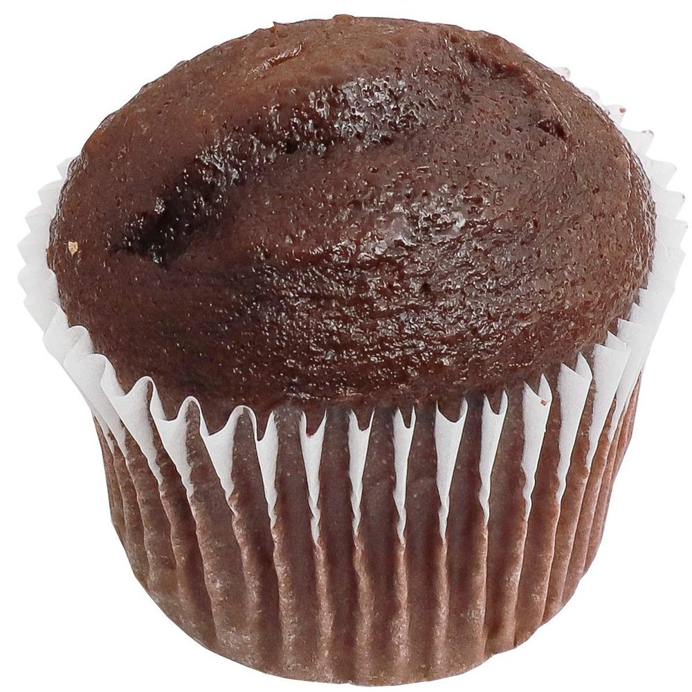 Brill Large Uniced Chocolate Cupcake, 1.25 Ounce - 168 per case.