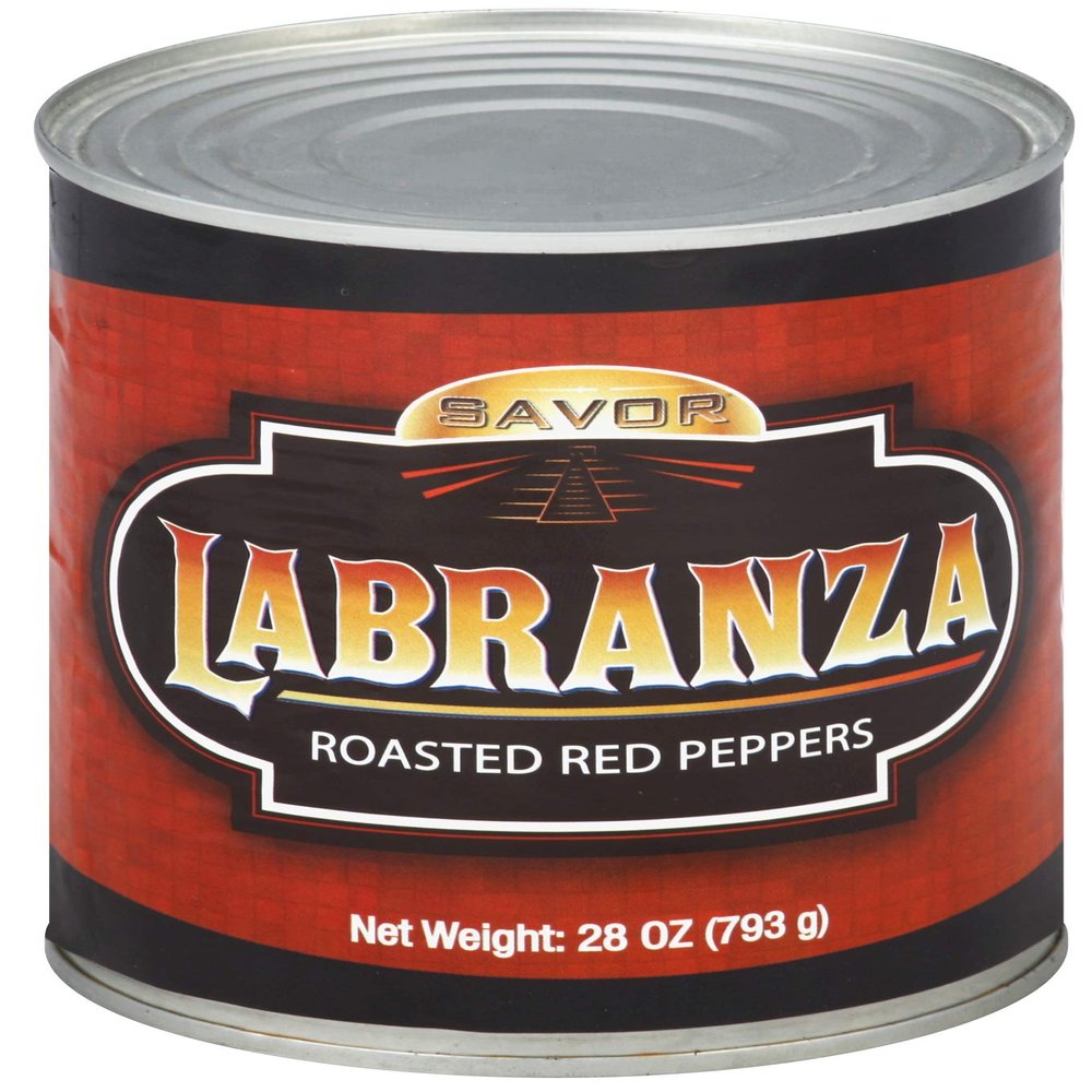 Savor Imports Whole Red Roasted Peppers, 28 Ounce -- 12 per case.