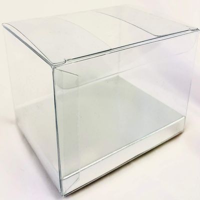 Durapak Supplies 156 PCS 4 x 3 x 2-3/4" w/Silver Card Bottom, Clear Plastic PVC Tuck Top Boxes for Party Favor Wedding Favor, retail products packaging and display