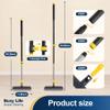 Yocada Floor Scrub Brush Telescopic Handle 2 in 1 Scrape Brush Stiff Bristle Shower Scrubber for Cleaning Patio Bathroom Garage Kitchen Wall Deck Tub Tile 55.9 inch Tall view 4