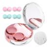 Cute Contact Lens Case Portable Travel Box with Mirror Tweezers Remover Tool Solution Bottle for Office and Outdoor view 1