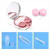 Cute Contact Lens Case Portable Travel Box with Mirror Tweezers Remover Tool Solution Bottle for Office and Outdoor view 2