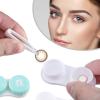 Cute Contact Lens Case Portable Travel Box with Mirror Tweezers Remover Tool Solution Bottle for Office and Outdoor view 4