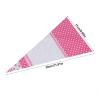 50 Piece Clear Treat Bags, Cone-shaped Treat Popcorn Bags with Twist Ties, 6.69 x 11.81in(Pink) view 3