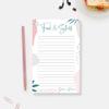 Food and Stuff Notepad Customized With Your Name, Food Planning To Do List Organizer, Personalized Grocery Shopping List Memopad Stationary Size 5.5 x 8.5 Inches, 50 Sheets view 2