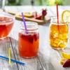 [250 Pack] Disposable Plastic Drinking Straws - 7.75"High - Assorted Colors view 3
