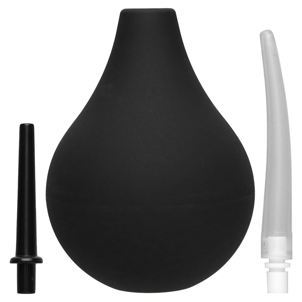 Flents Rectal Syringe, Reusable Bulb Syringe for Enemas, Easy to Clean, Soft Comfort Tip, Medical-Grade Rubber, Black, Personal Hygiene & Colon Cleansing Aid for Adults and Kids
