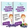 Plaque Disclosing Tablets for Teeth, 96 Count, Dental Disclosing Tablets for Kids or Adults, Shows Plaque, Helps Teach Kids Teeth-Brushing Habits for Clean Smile, by Fresh Knight, (Pack of 2) view 1