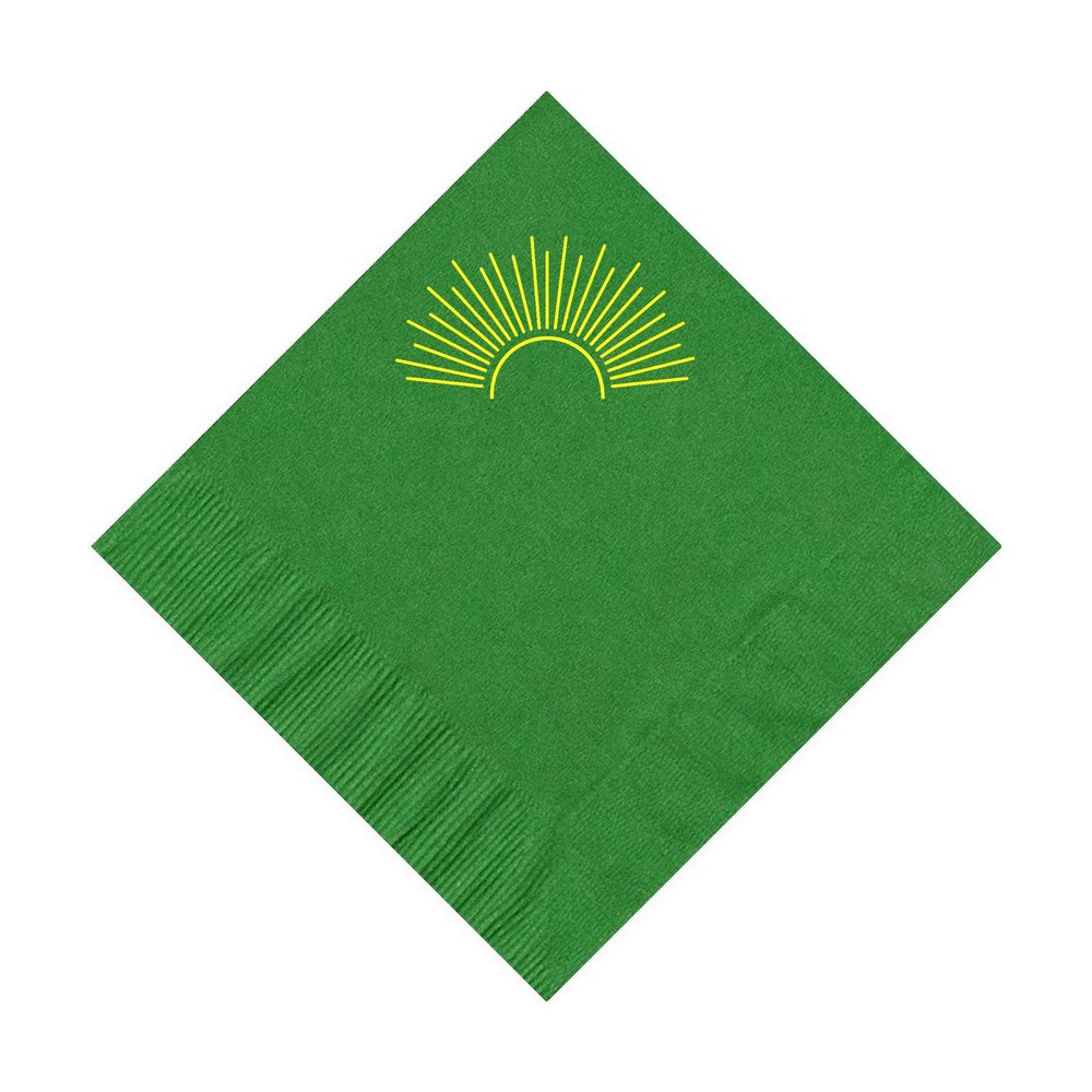 100 2-Ply Cocktail Personalized Napkins with Sunrise Logo