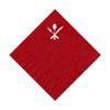100 2-Ply Cocktail Personalized Napkins with Cutlery Logo view 1