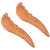 2Pcs Wood Gua Sha Scraping Massage Tool Sandalwood Gua Sha Facial Tools Gua Sha Board Wood Therapy Massage Tool for Face Spa Point Massage view 1