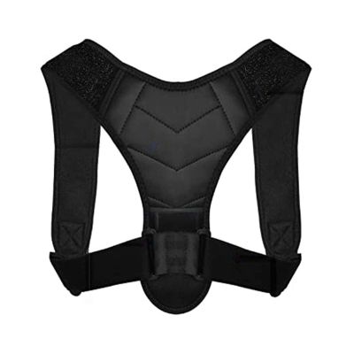 SADDPA DSMYYXGS Anti-kyphosis Invisible Correction Belt Youth General Posture Corrector Black Average Size Leather Material (Color : Black)