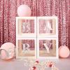 Efavormart 2pcs White Edges Balloon Boxes Transparent Decoration Boxes Blocks for DIY Baby Shower, Xmas, Birthday, Party, Wedding Decorations view 1