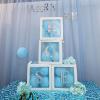 Efavormart 2pcs White Edges Balloon Boxes Transparent Decoration Boxes Blocks for DIY Baby Shower, Xmas, Birthday, Party, Wedding Decorations view 2
