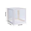 Efavormart 2pcs White Edges Balloon Boxes Transparent Decoration Boxes Blocks for DIY Baby Shower, Xmas, Birthday, Party, Wedding Decorations view 3