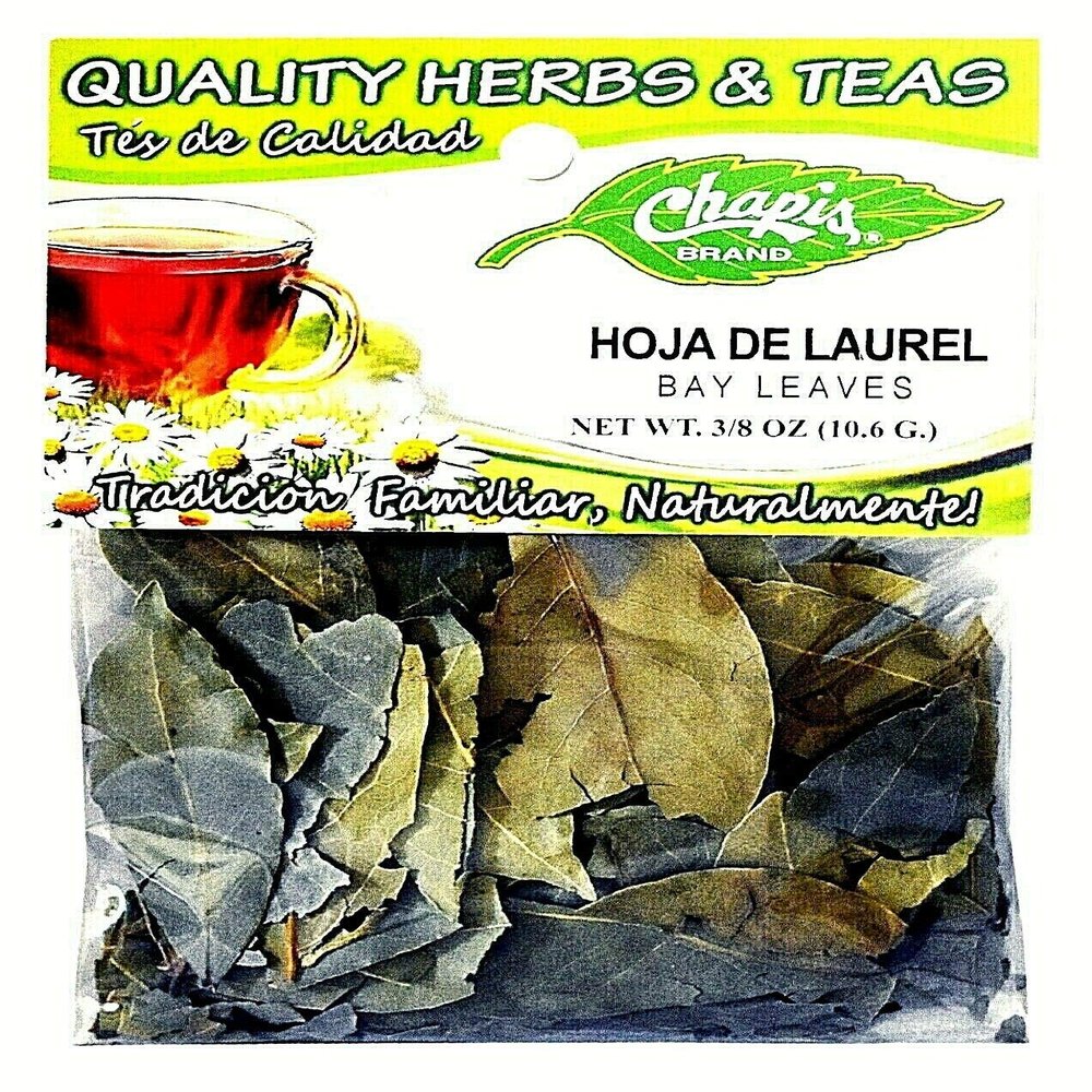 12 PIECES CHAPIS HOJAS DE LAUREL NATURAL HERBS HIERBAS Net Wt. 3/8 oz. (10.6 g)