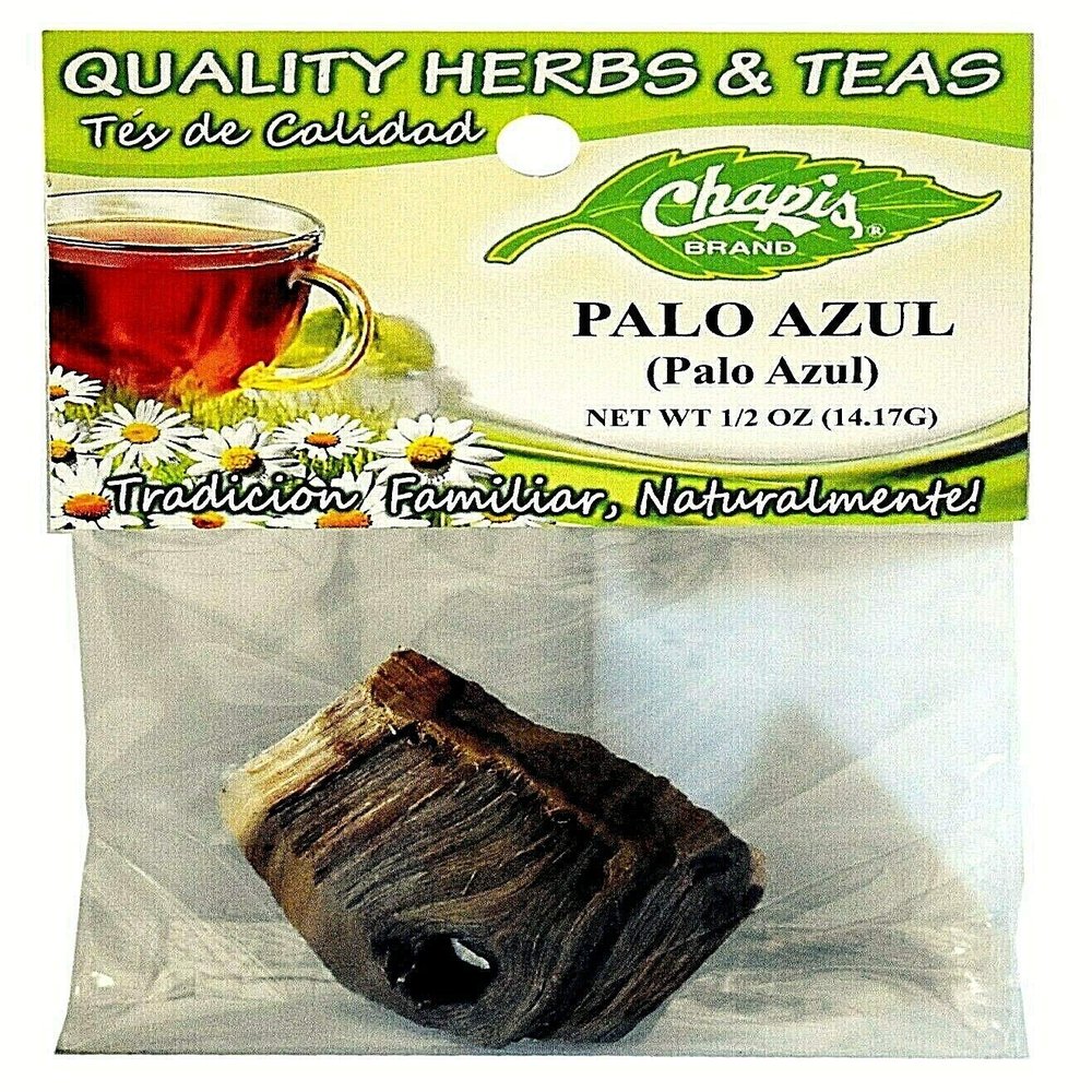 6 PIECES CHAPIS PALO AZUL NATURAL HERBS HIERBAS Net Wt. 1/2oz. (14.1 g)