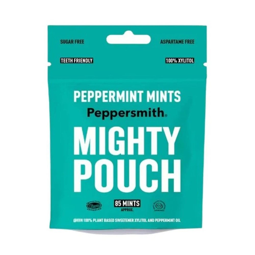 12 x Peppersmith English Xylitol Mints Mighty Box 2.12 oz