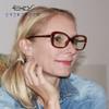 Eyekepper Computer Glasses for Women Oversize Reading Glasses Blue Light Blocking - Brown Stripe +1.00 view 3