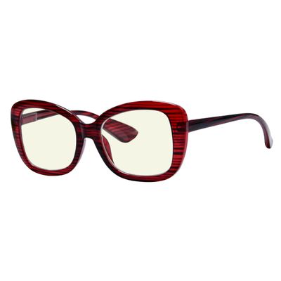 Eyekepper Computer Glasses for Women Oversize Reading Glasses Blue Light Blocking - Red Stripe