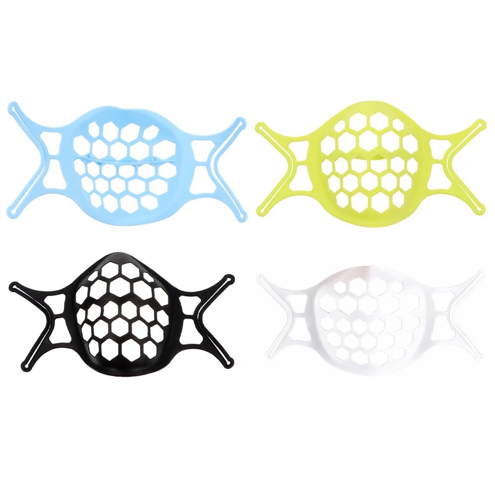 Healifty 4-Pack Stand 3D Inner Face Bracket Support Frame Reusable Washable Comfortable Breathable Cushion for Lipstick 7.48X3.54X1.18 Inch