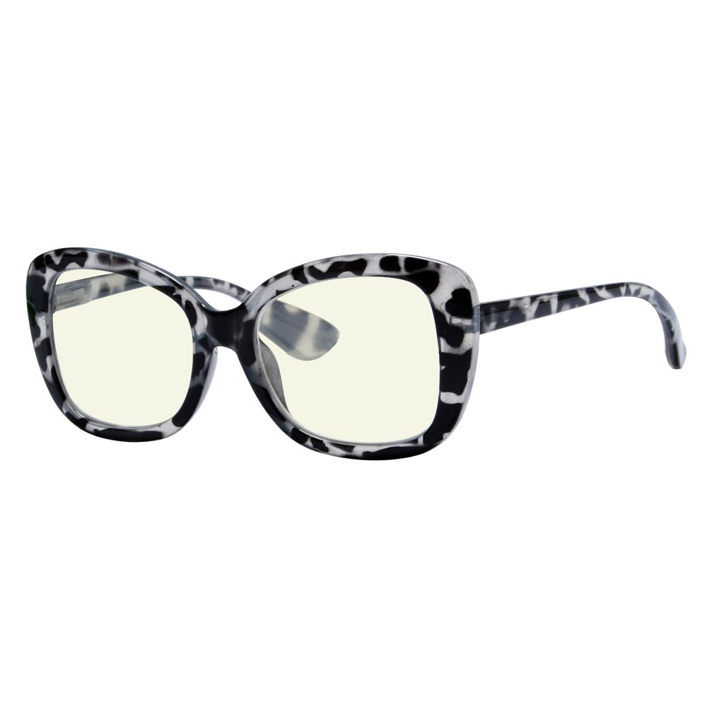 Eyekepper Computer Glasses for Women Oversize Reading Glasses Blue Light Blocking - Grey Tortoise +2.00