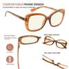 Eyekepper Computer Glasses for Women Oversize Reading Glasses Blue Light Blocking - Brown Stripe +2.00 view 4